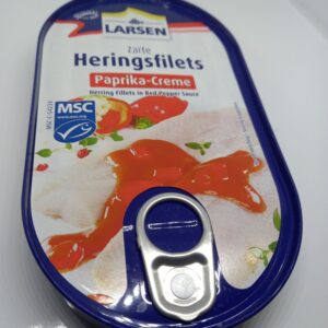 Heringsfilets Paprika-Creme 200 Gramm von Larsen / Herring fillets with paprika cream 200 grams from Larsen